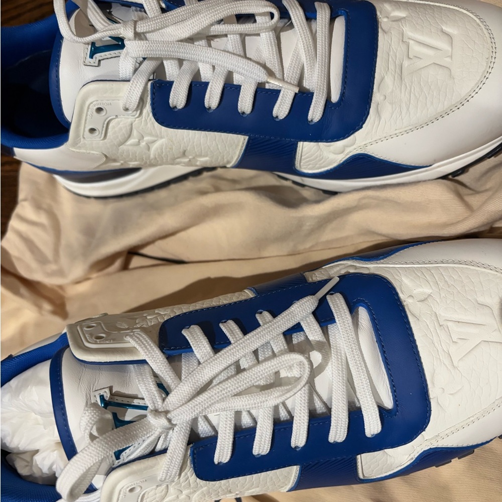 Louis Vuitton Blue and White Sneakers